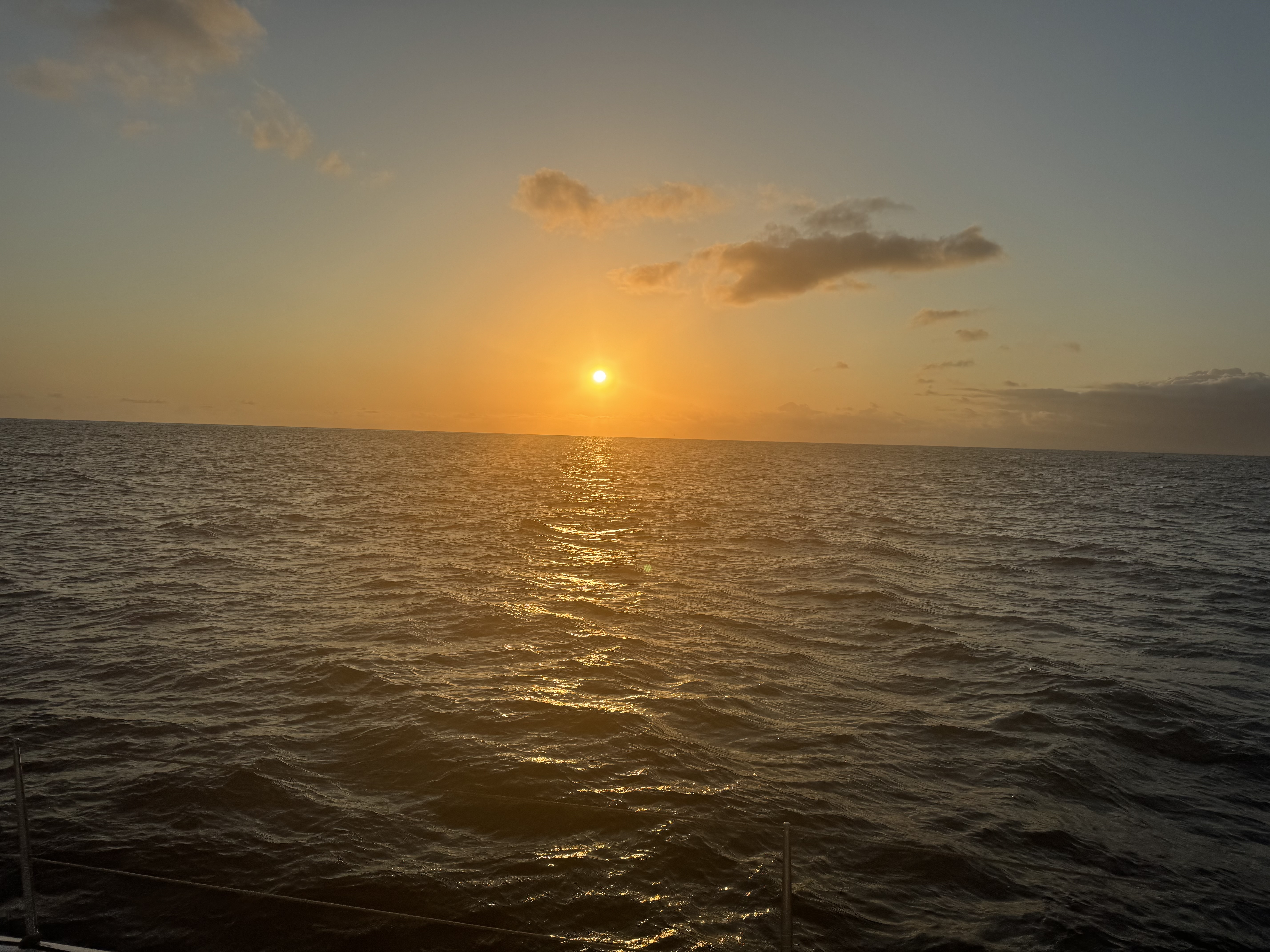 Magnifique couché de soleil depuis le cata